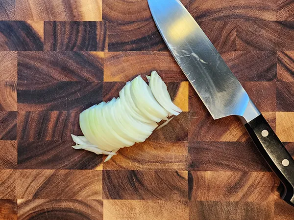 Julliene cut for an onion