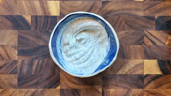 Greek yogurt parfait in a bowl