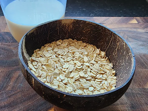Dried oats n the bowl