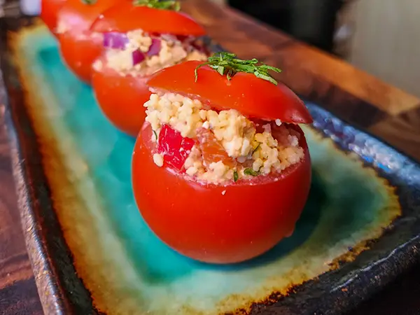 Chicken Salad Stuffed Tomato:  Tasty Obsession