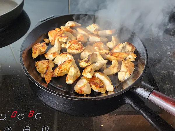Cooking chicken fillets