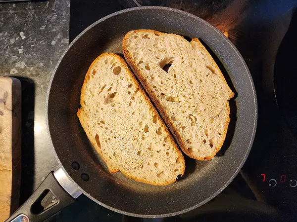 toasting bread