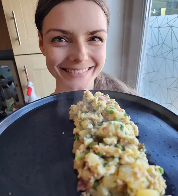 Farmers breakfast on the plate