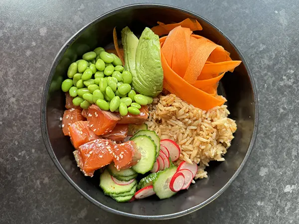 Salmon poke bowl