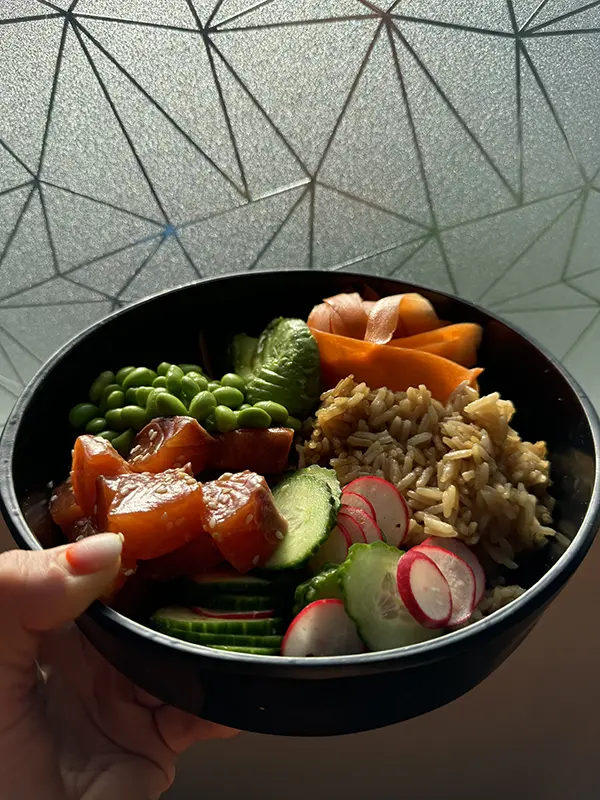 Salmon poke bowl