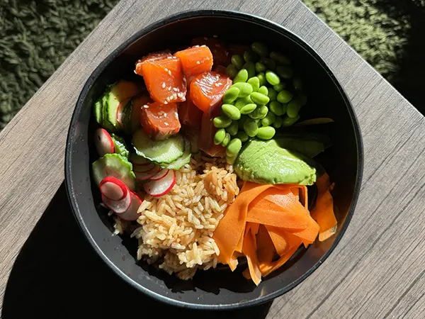 Salmon poke bowl