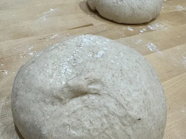 Sourdough bread rising